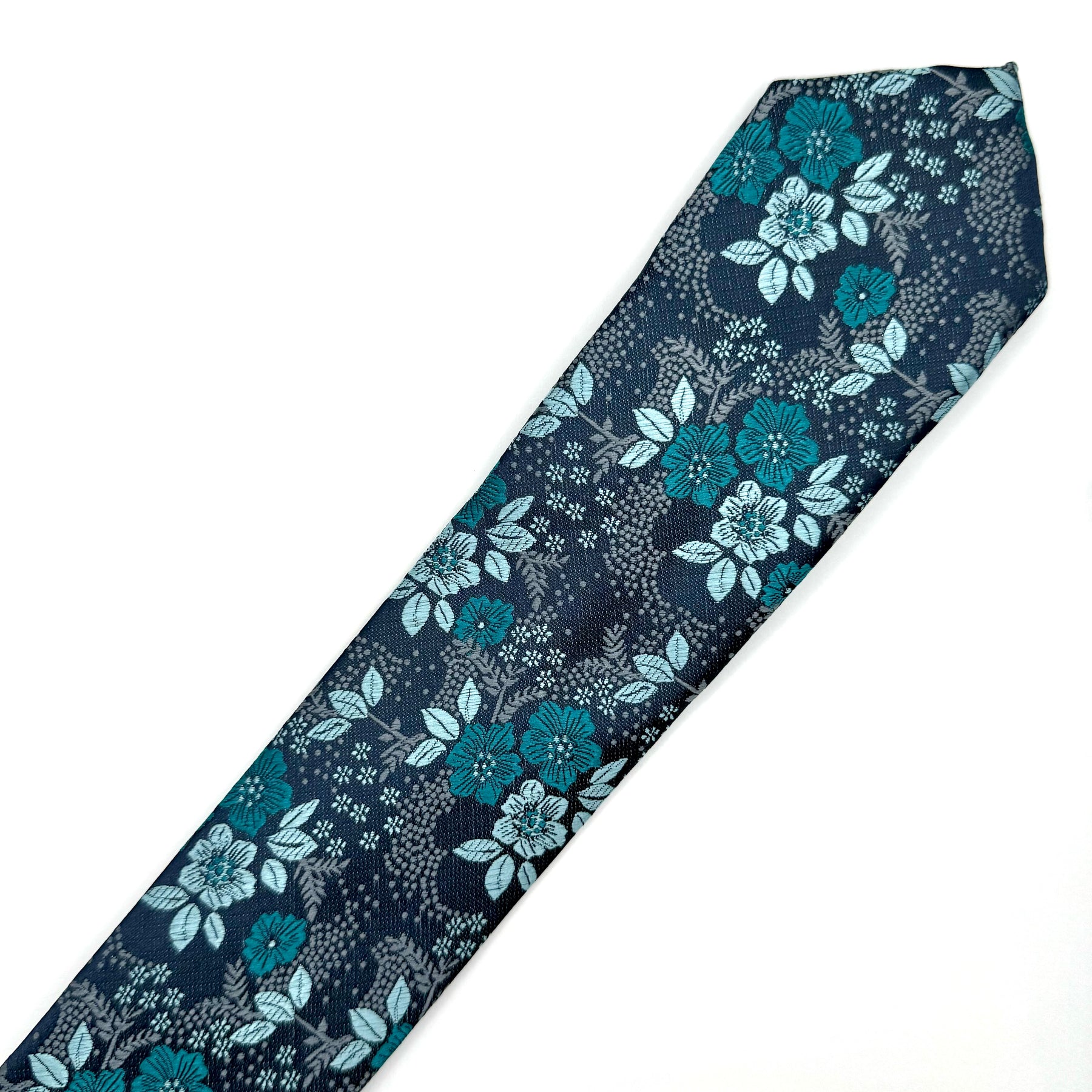 Gravata Floral Azul