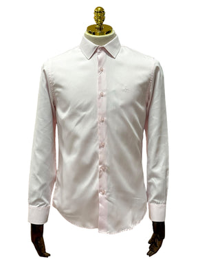 Camisa Social Slim Rosa Clara