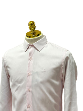 Camisa Social Slim Rosa Clara