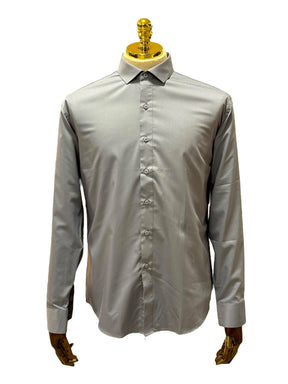 Camisa Social Slim Fibra de Bambu Cinza