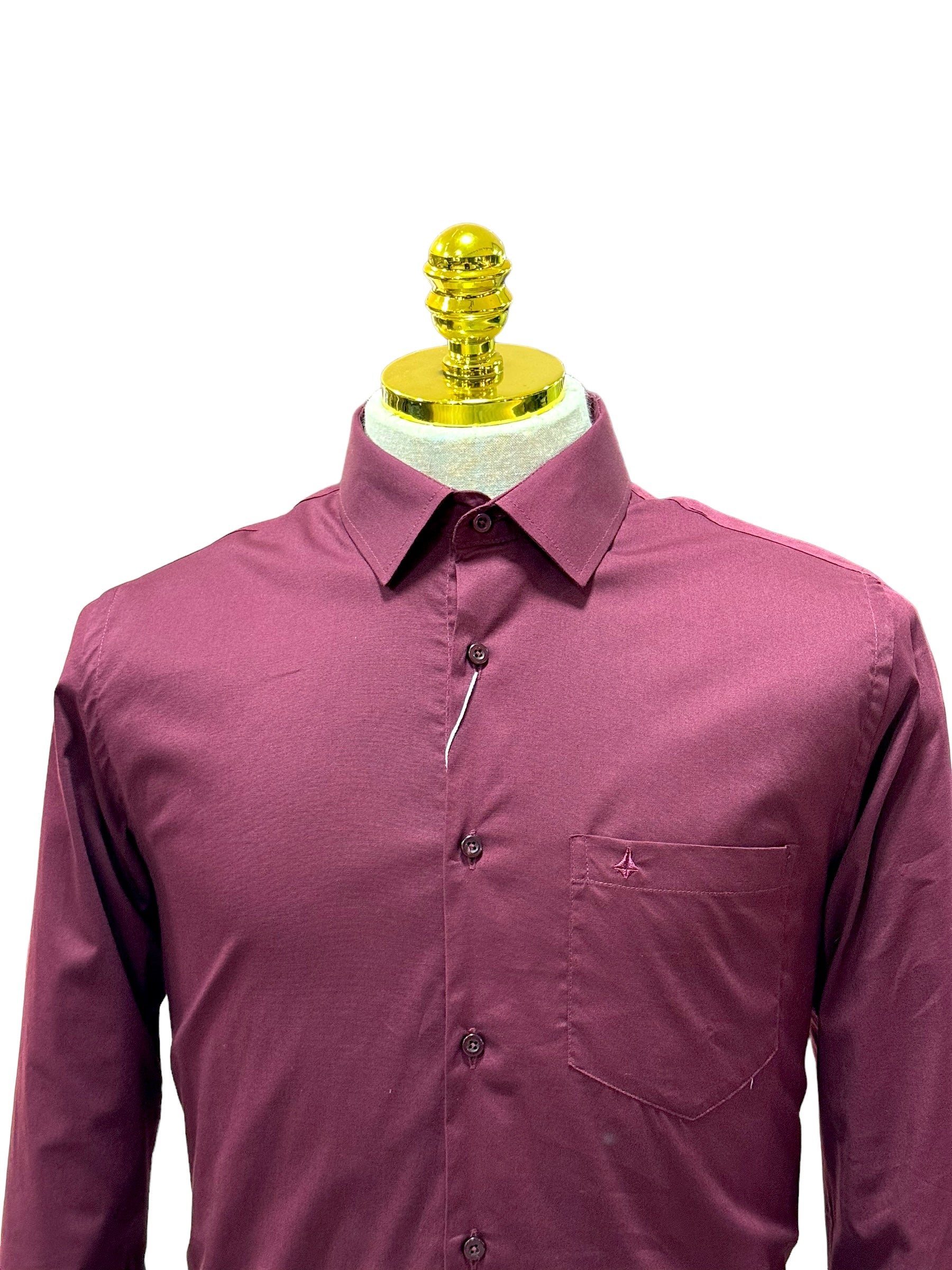 Camisa Social Slim Vinho