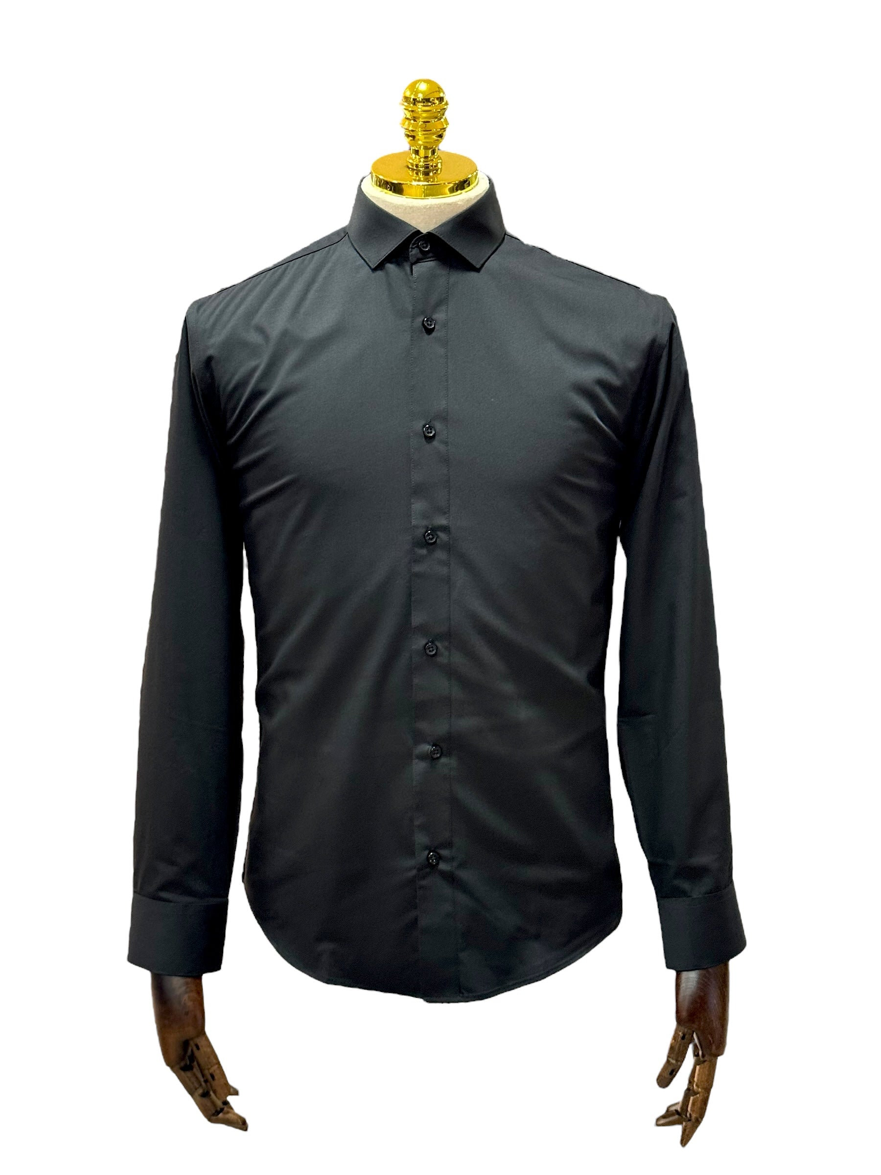 Camisa Social Slim Fibra de Bambu Preta