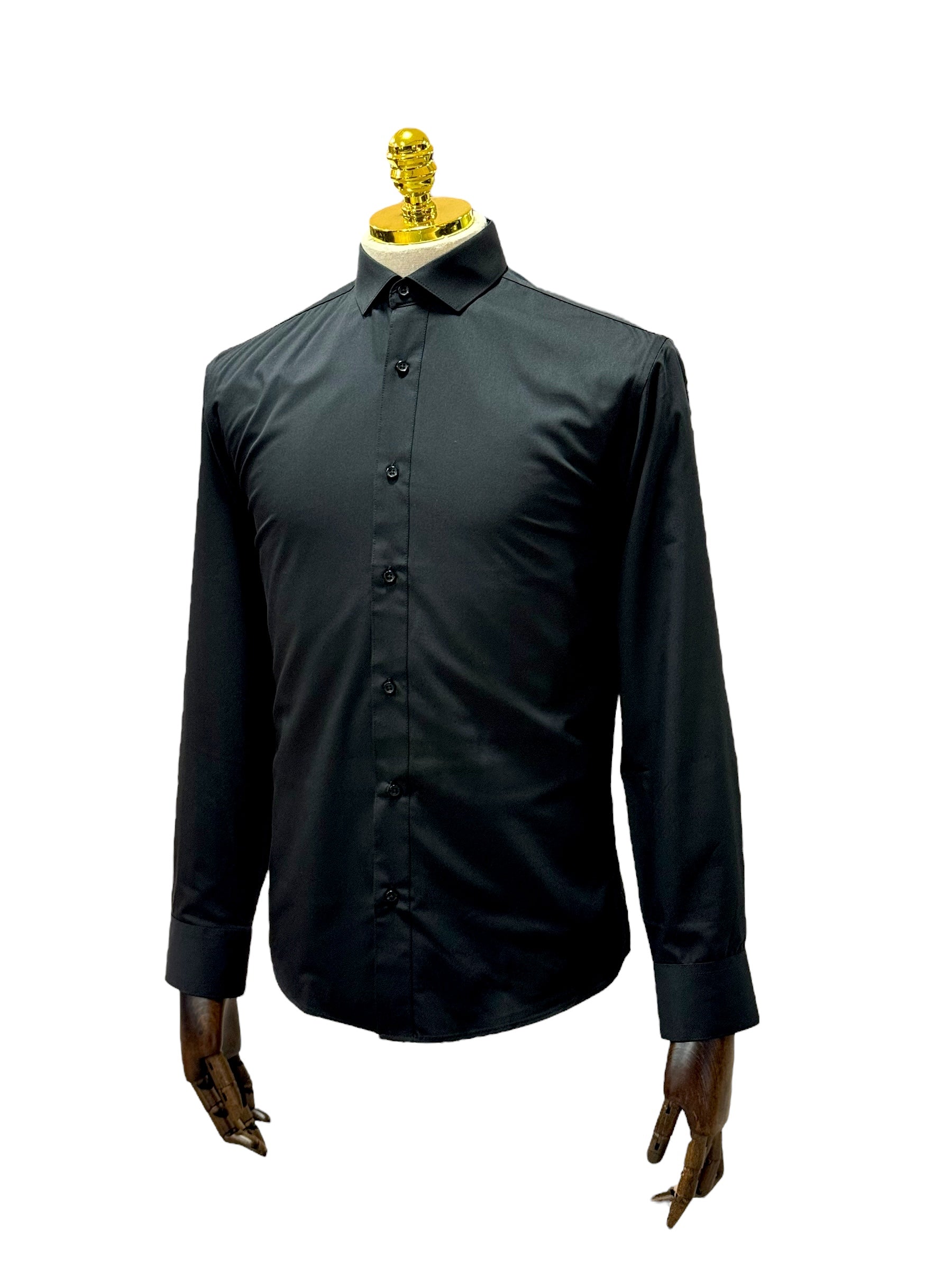 Camisa Social Slim Fibra de Bambu Preta